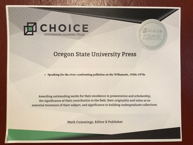 Choice Outstanding Academic Title Oct 2018 - Speaking for the River